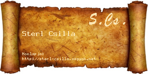 Sterl Csilla névjegykártya